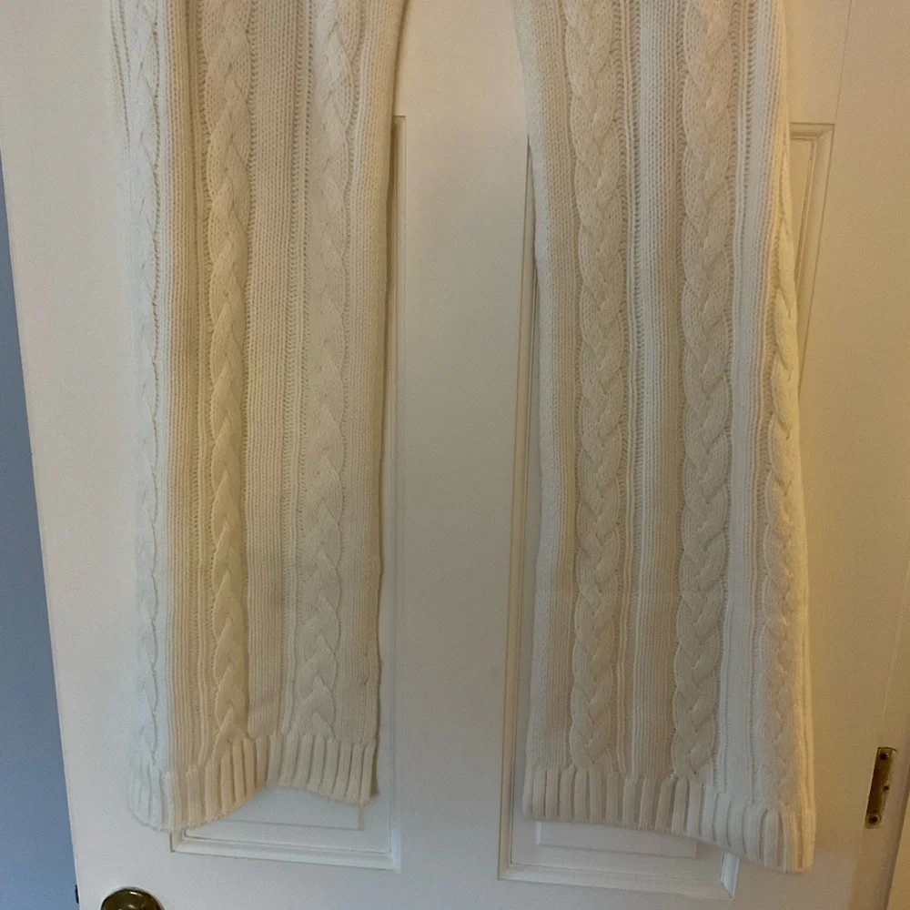 Madewell Chunky Cable-Stitch Scarf Winter White Ivory Knit‎ Wool Cashmere NWT
